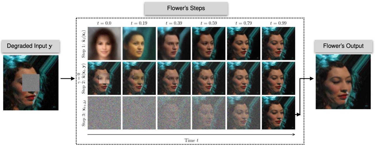 A visual example for the solution path of Flower